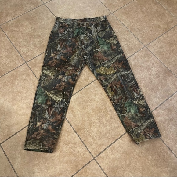 Vintage Y2K Wrangler Double Knee Real Tree Camo Pants 36x32 - Picture 1 of 10